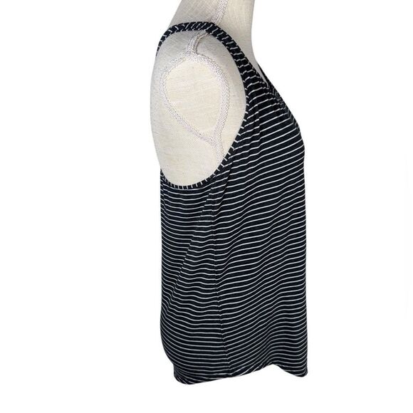 Lululemon Women’s Pleated Love Tank in Modern Stripe Heathered Black & White - Picture 6 of 7
